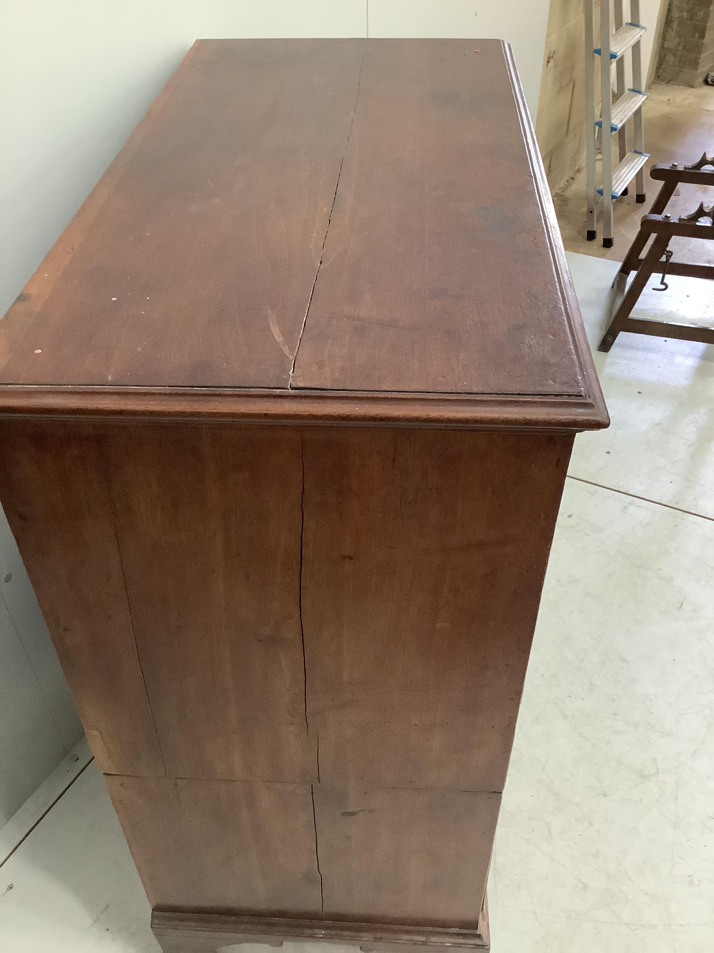 A George III mahogany five drawer chest, width 95cm, depth 48cm, height 110cm